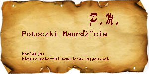 Potoczki Maurícia névjegykártya